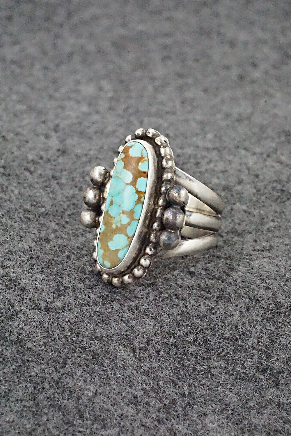 Turquoise & Sterling Silver Ring - Kathleen Livingston - Size 7