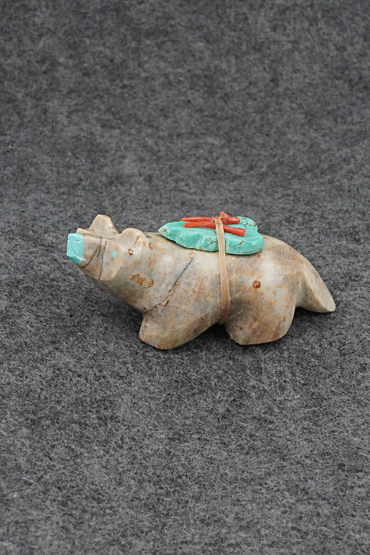 Badger Zuni Fetish Carving - Enrike Leekya