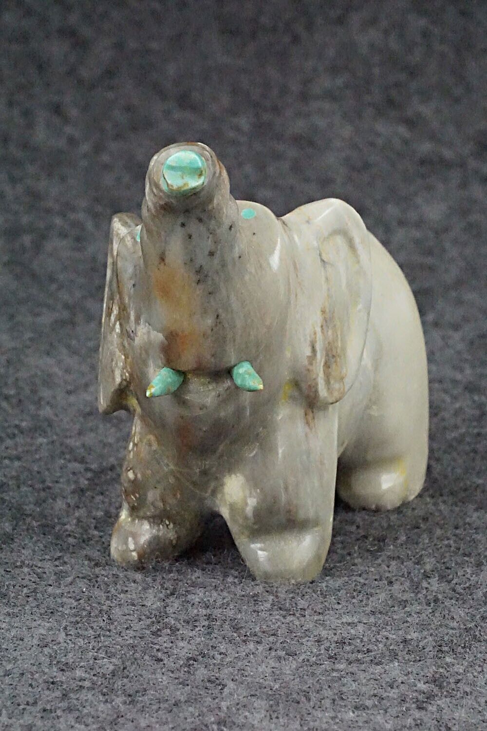 Elephant Zuni Fetish Carving - Enrike Leekya