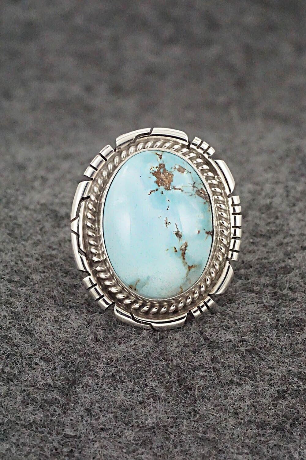 Turquoise & Sterling Silver Ring - Peggy Skeets - Size 7.5
