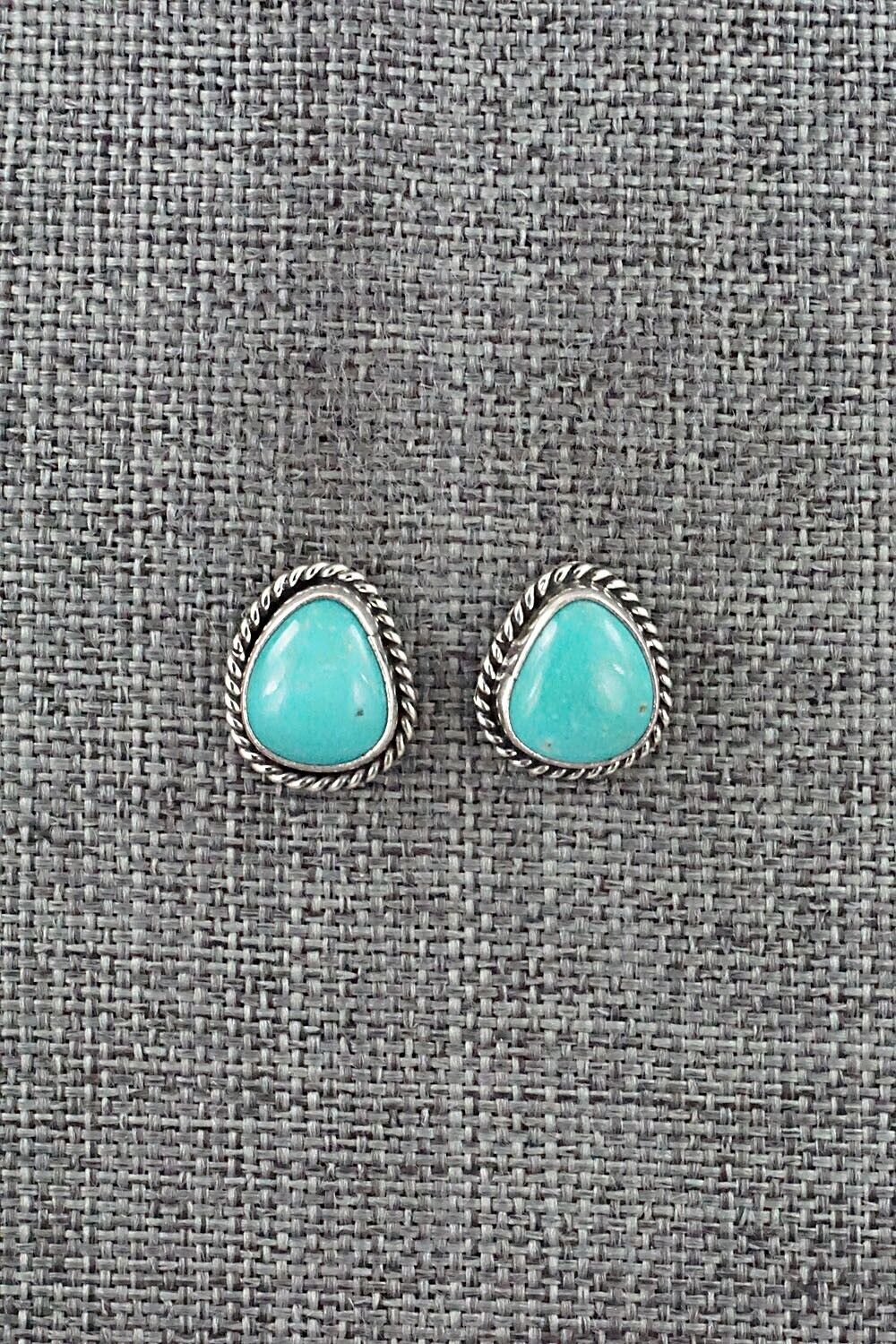 Turquoise & Sterling Silver Earrings - Marco Begaye