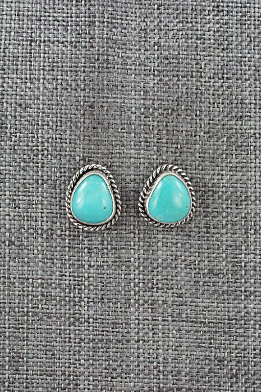 Turquoise & Sterling Silver Earrings - Marco Begaye