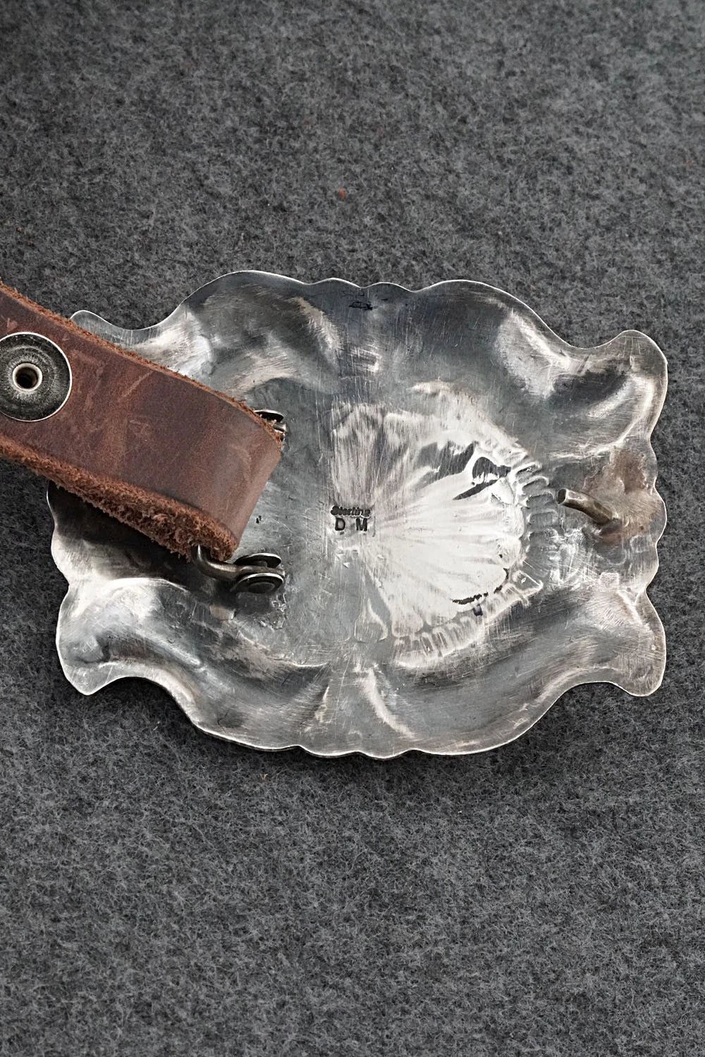 Turquoise, Sterling Silver & Leather Concho Belt - Dan Morgan