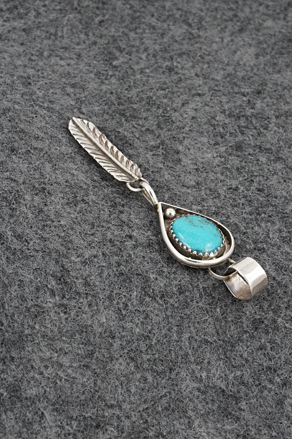 Turquoise & Sterling Silver Pendant - Priscilla Reeder