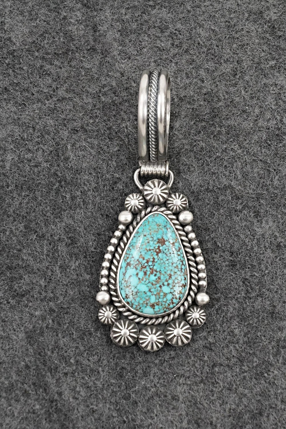 Turquoise & Sterling Silver Pendant - Michael Calladitto