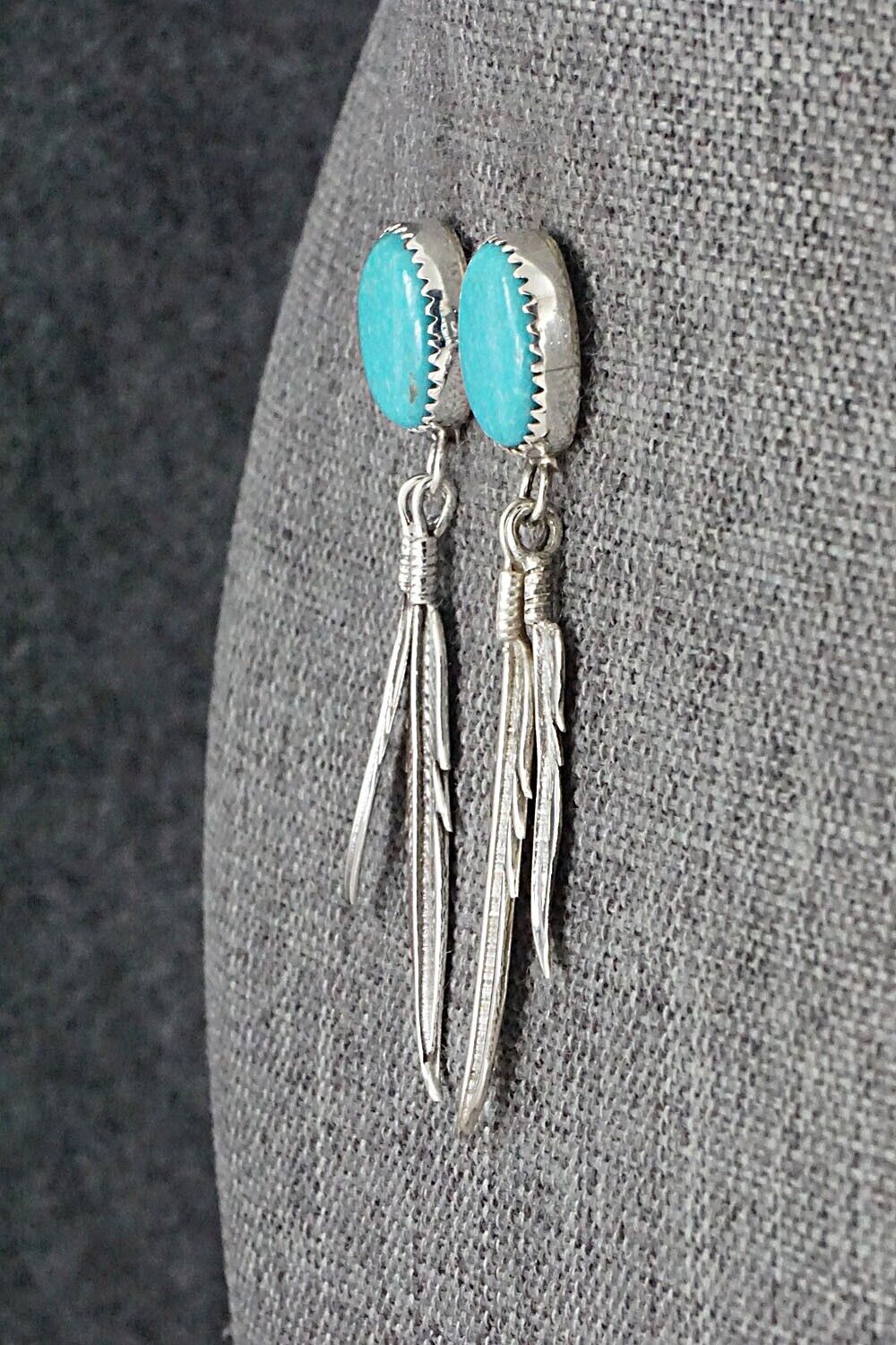 Turquoise & Sterling Silver Earrings - Letricia Largo