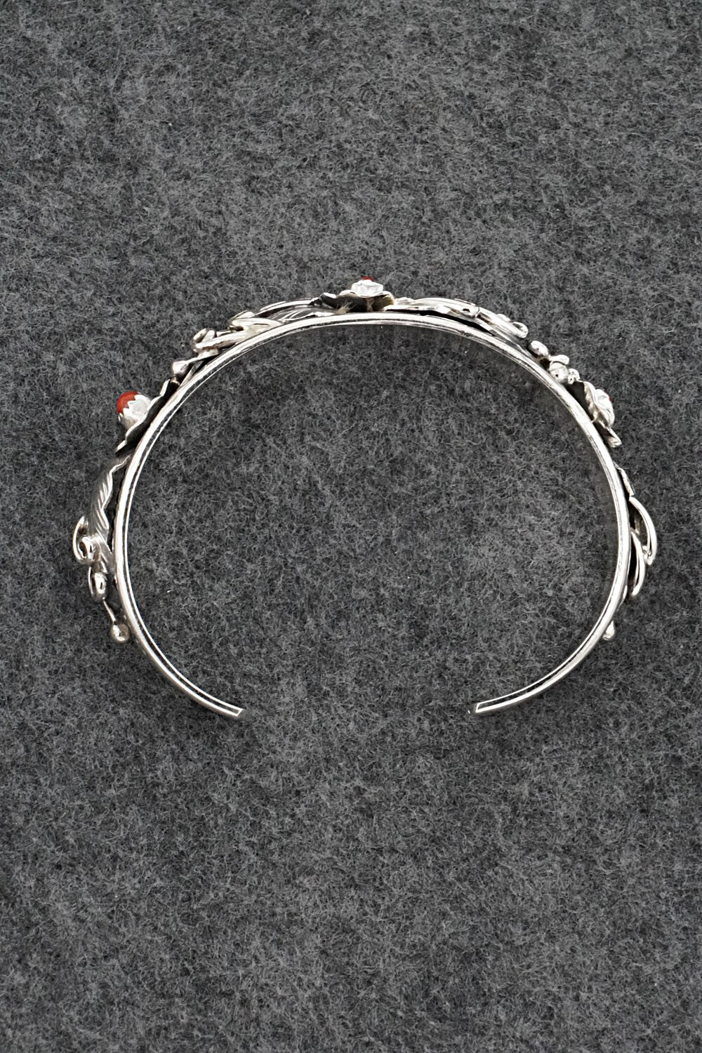 Coral & Sterling Silver Bracelet - Bessie Joe