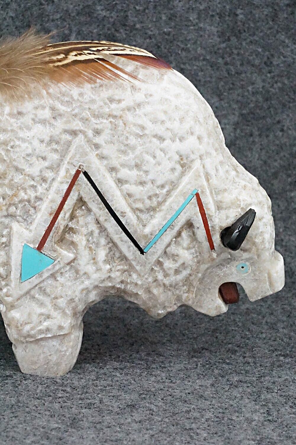 Buffalo Navajo Fetish Carving - Ben Livingston