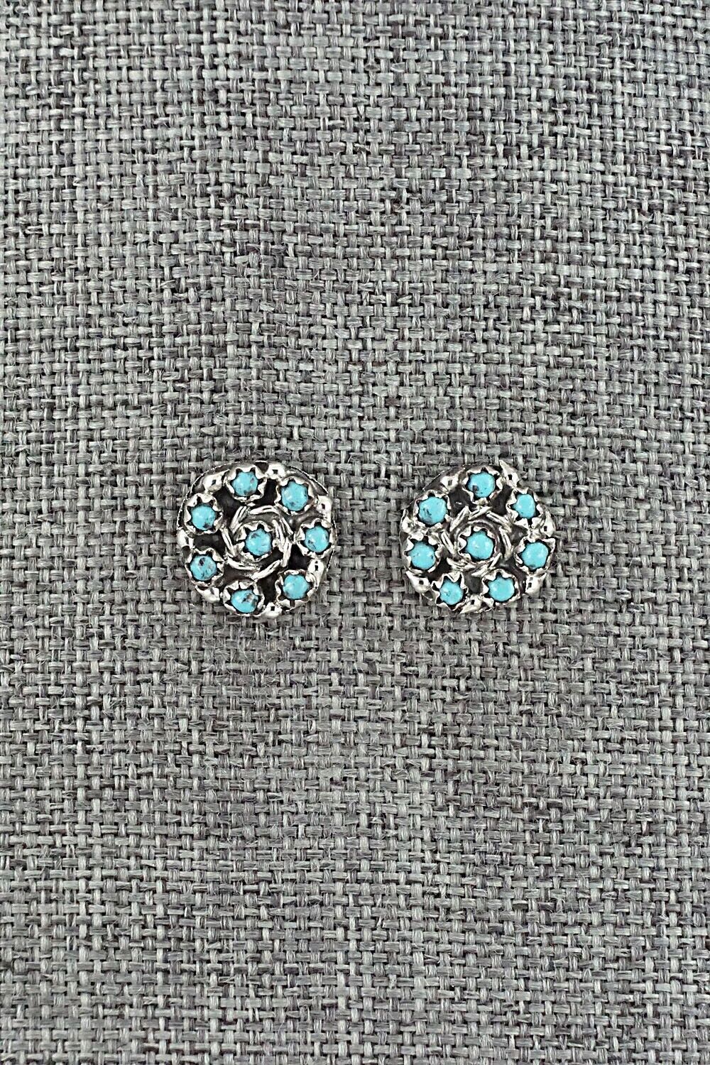 Turquoise & Sterling Silver Earrings - Randy Hooee