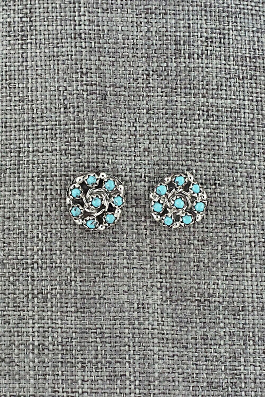 Turquoise & Sterling Silver Earrings - Randy Hooee