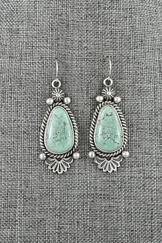 Turquoise & Sterling Silver Earrings - Michael Calladitto
