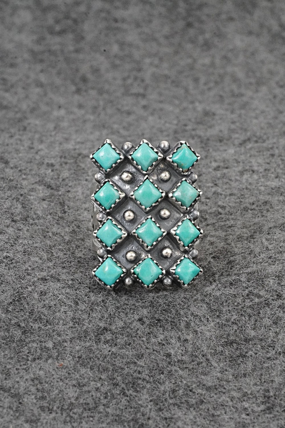 Turquoise & Sterling Silver Ring - Verley Betone - Size 6.5