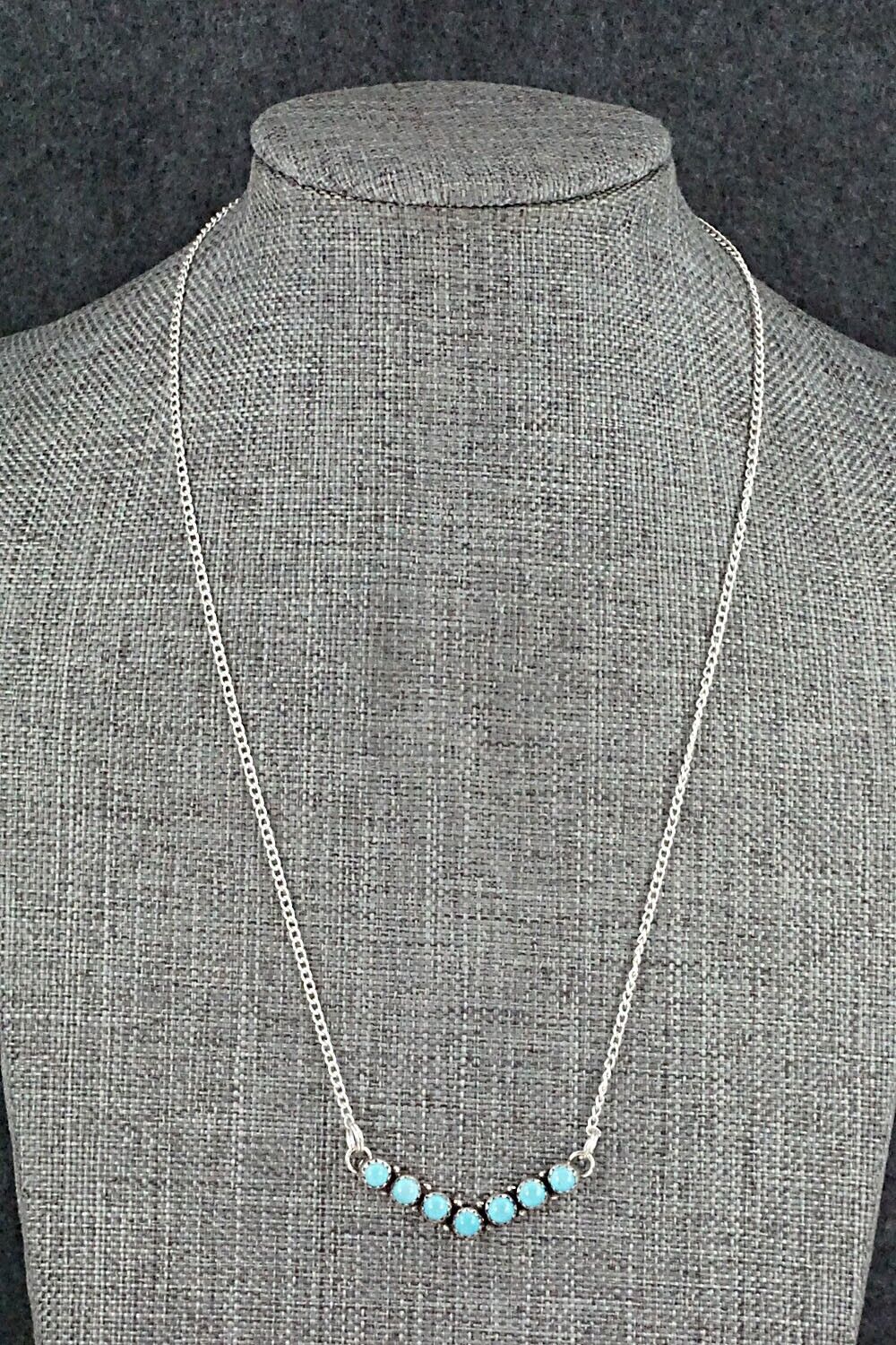 Turquoise & Sterling Silver Necklace - Renell Chaco
