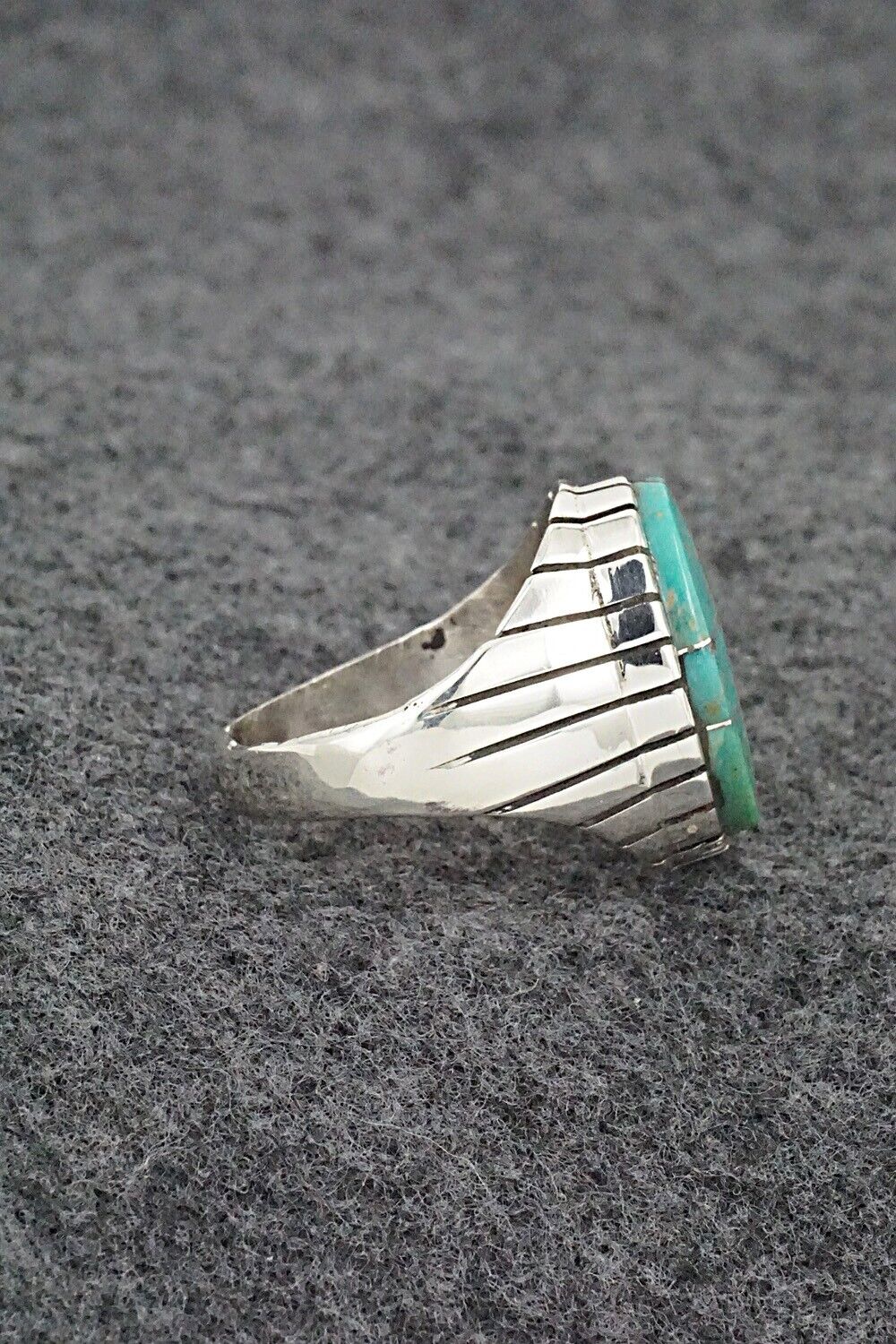 Turquoise & Sterling Silver Ring - Trevor Jack - Size 9