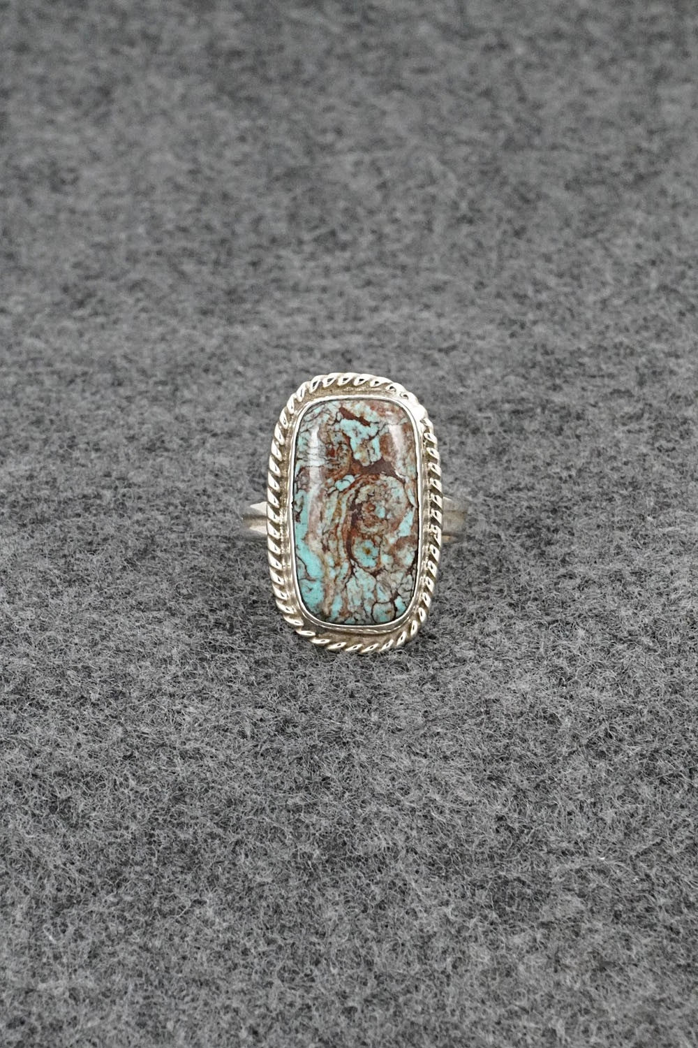 Turquoise & Sterling Silver Ring - Darius Arviso - Size 9