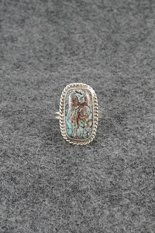 Turquoise & Sterling Silver Ring - Darius Arviso - Size 9