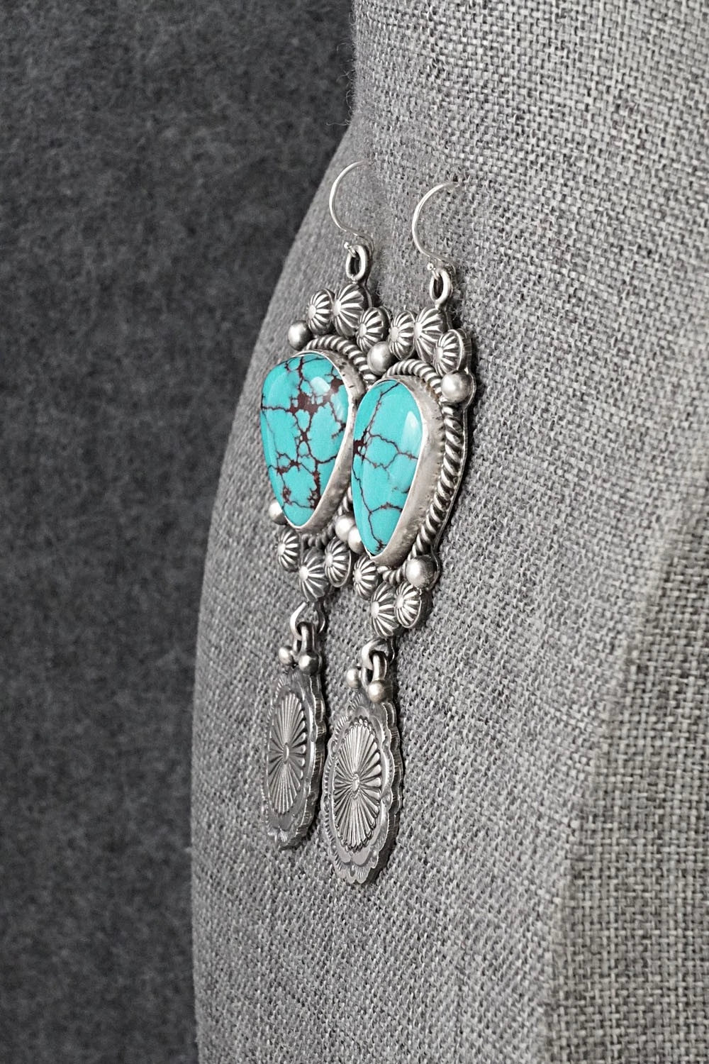 Turquoise & Sterling Silver Earrings - Michael Calladitto
