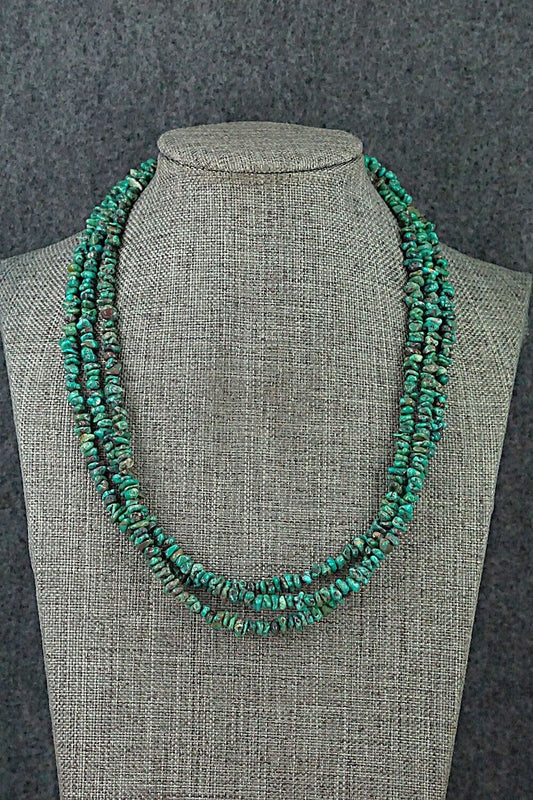 Turquoise & Sterling Silver Necklace 18" - Doreen Jake