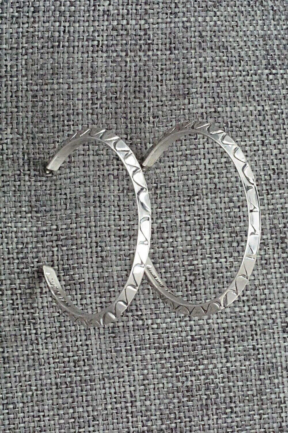 Sterling Silver Hoop Earrings - Elaine Tahe