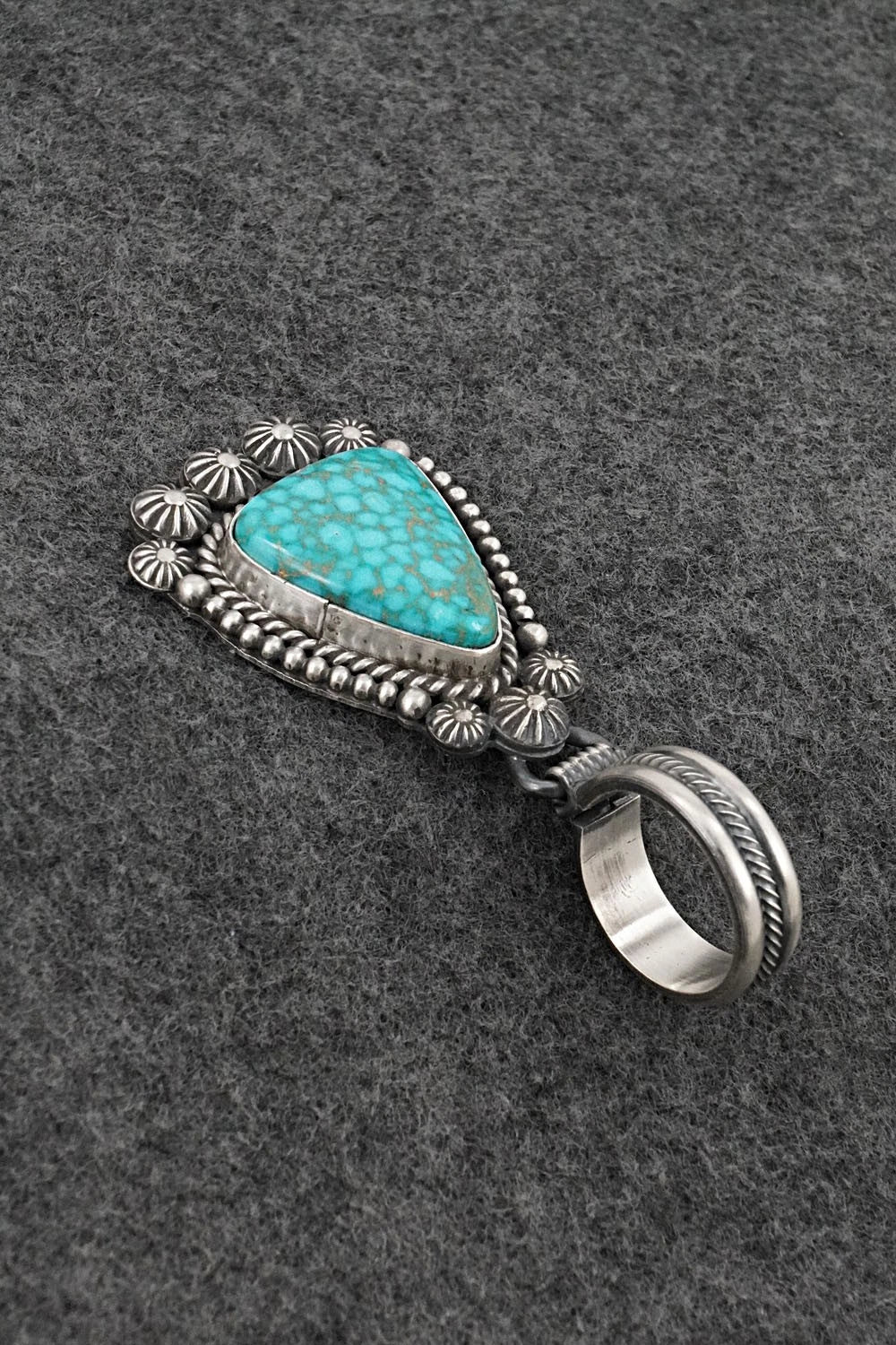 Turquoise & Sterling Silver Pendant - Michael Calladitto