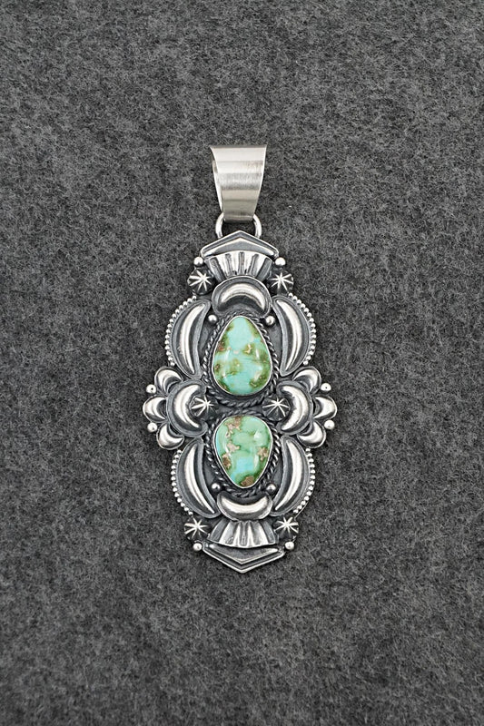 Turquoise and Sterling Silver Pendant - Derrick Gordon