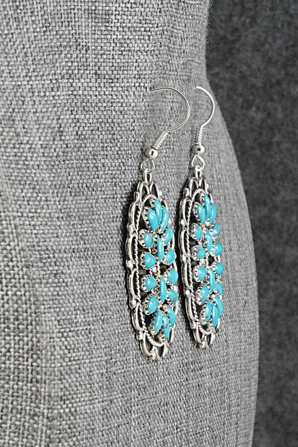 Turquoise & Sterling Silver Earrings - Gerald Mitchell