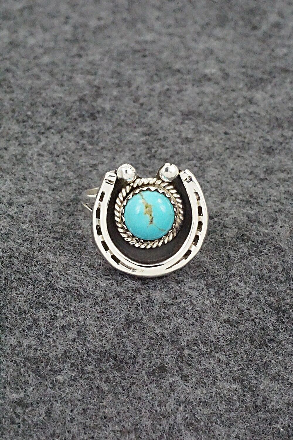 Turquoise & Sterling Silver Ring - Alice Rose Saunders - Size 7.5