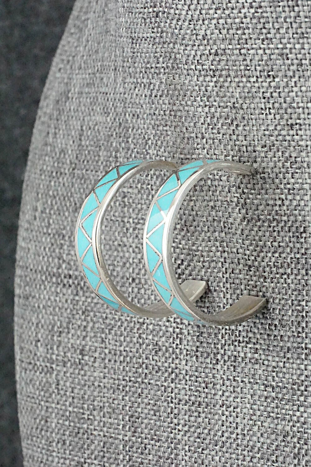 Turquoise & Sterling Silver Earrings - Claudine Haloo