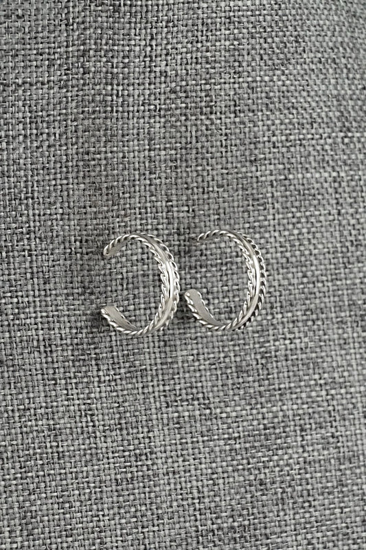 Sterling Silver Hoop Earrings - Elaine Tahe