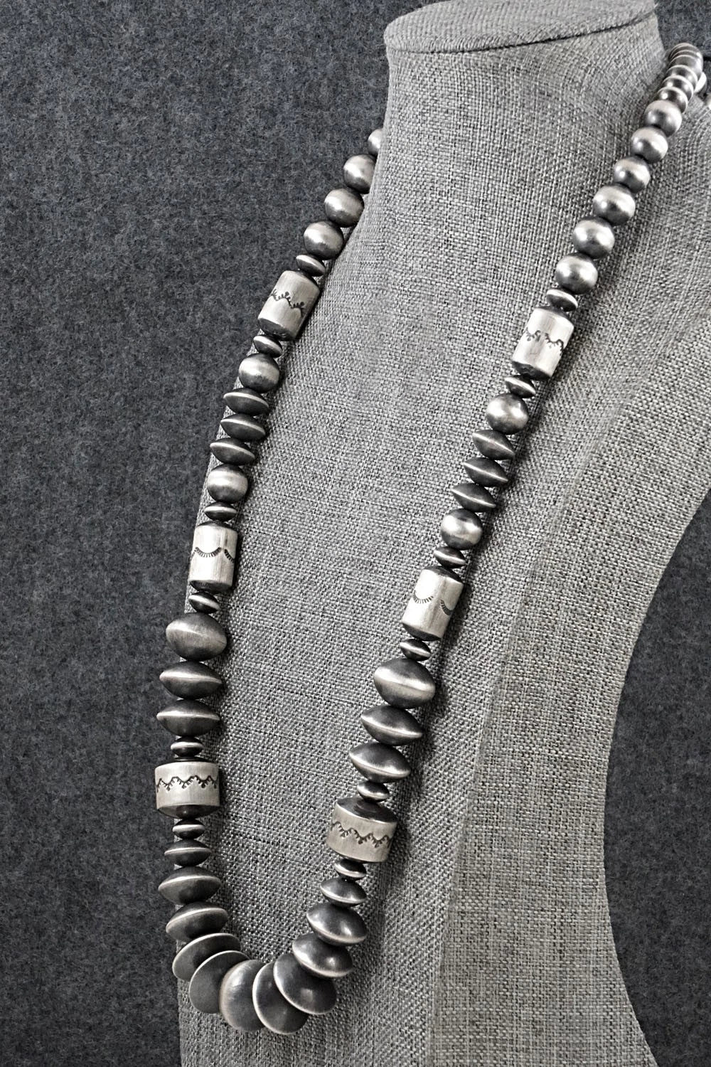 Sterling Silver Navajo Pearl Necklace 28" - Rose Martin