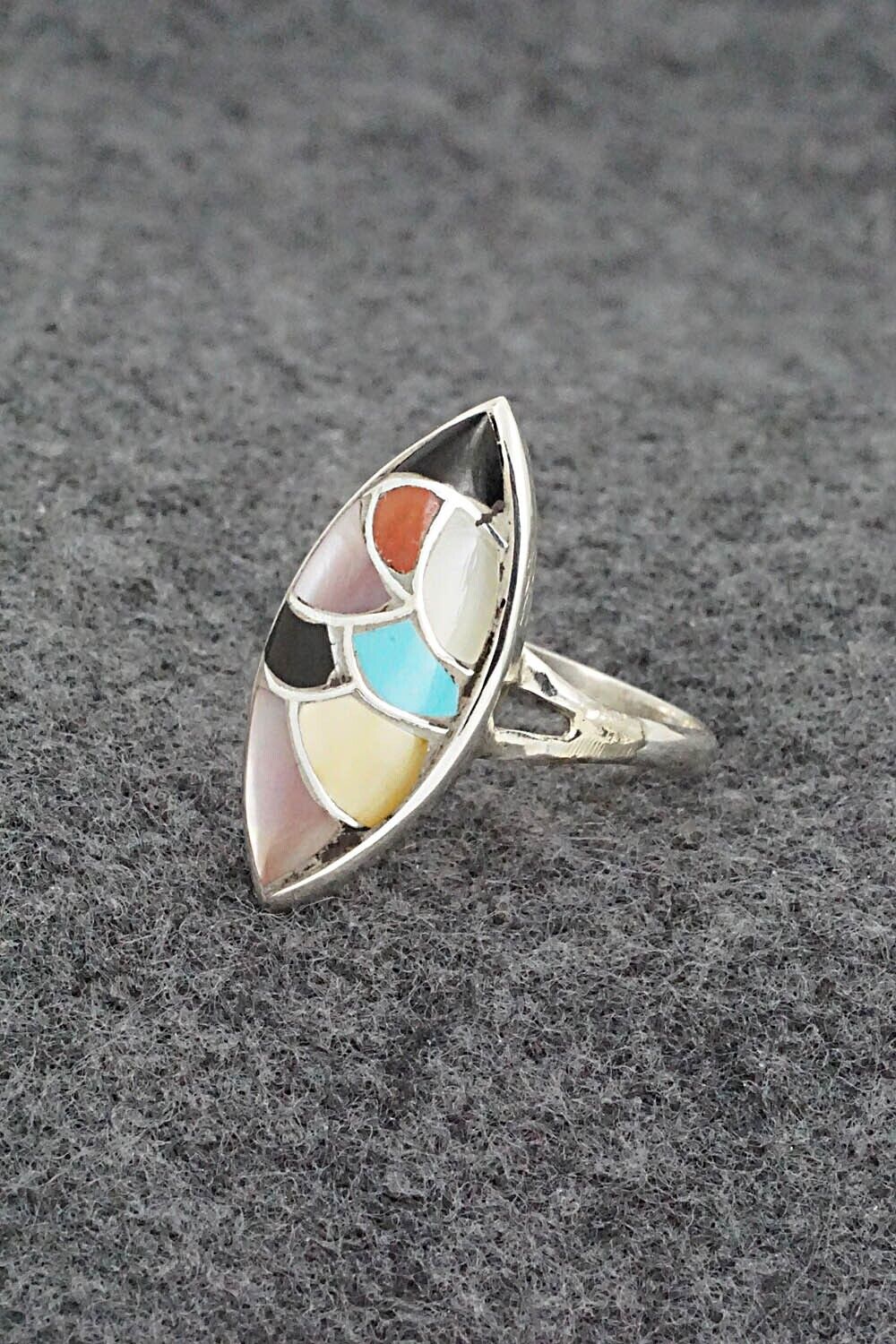 Multi-Stone & Sterling Silver Ring - Orena Leekya - Size 9.25