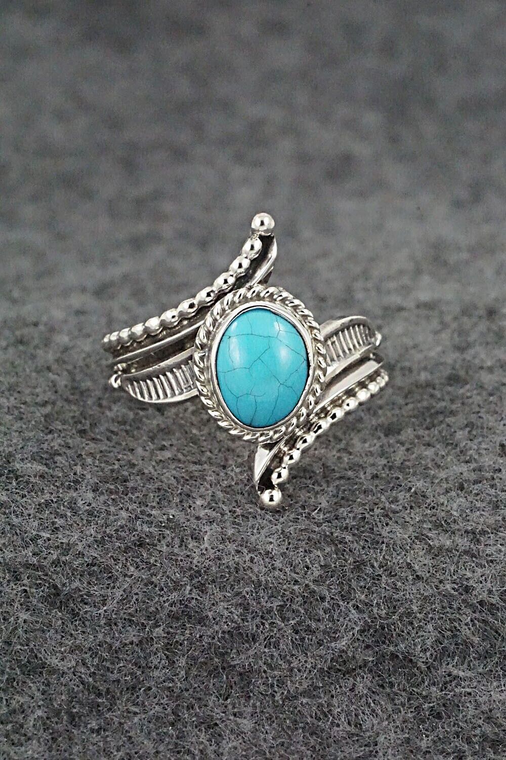 Turquoise & Sterling Silver Ring - Thomas Yazzie - Size 9