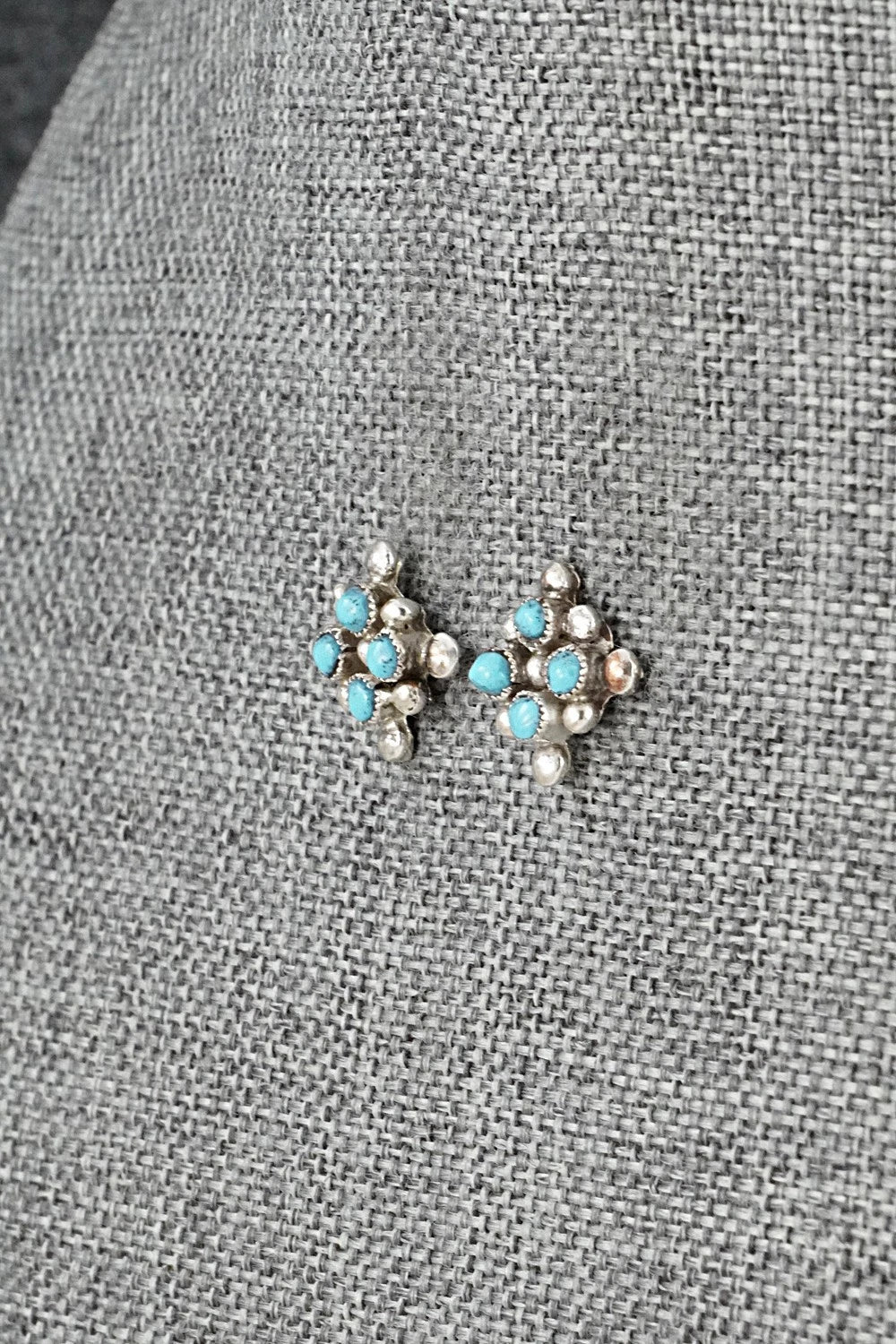 Turquoise & Sterling Silver Earrings - Calvert Lamy