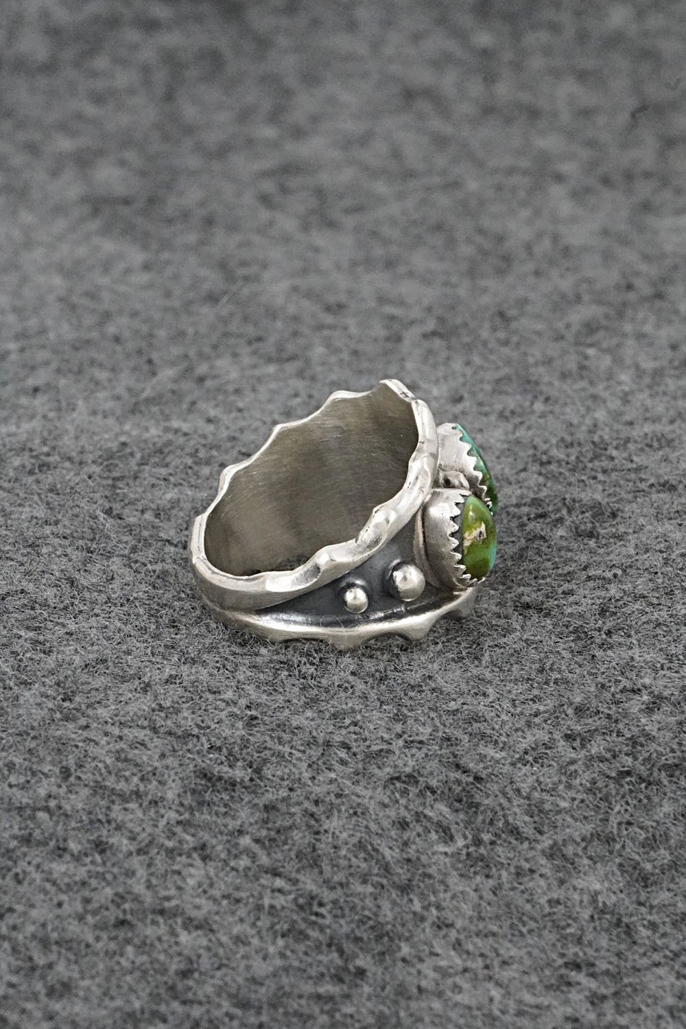 Turquoise & Sterling Silver Ring - Genevieve Francisco - Size 8