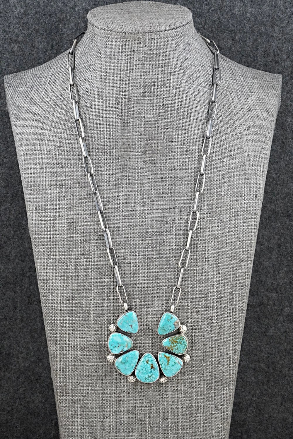 Turquoise & Sterling Silver Necklace - Kathleen Livingston