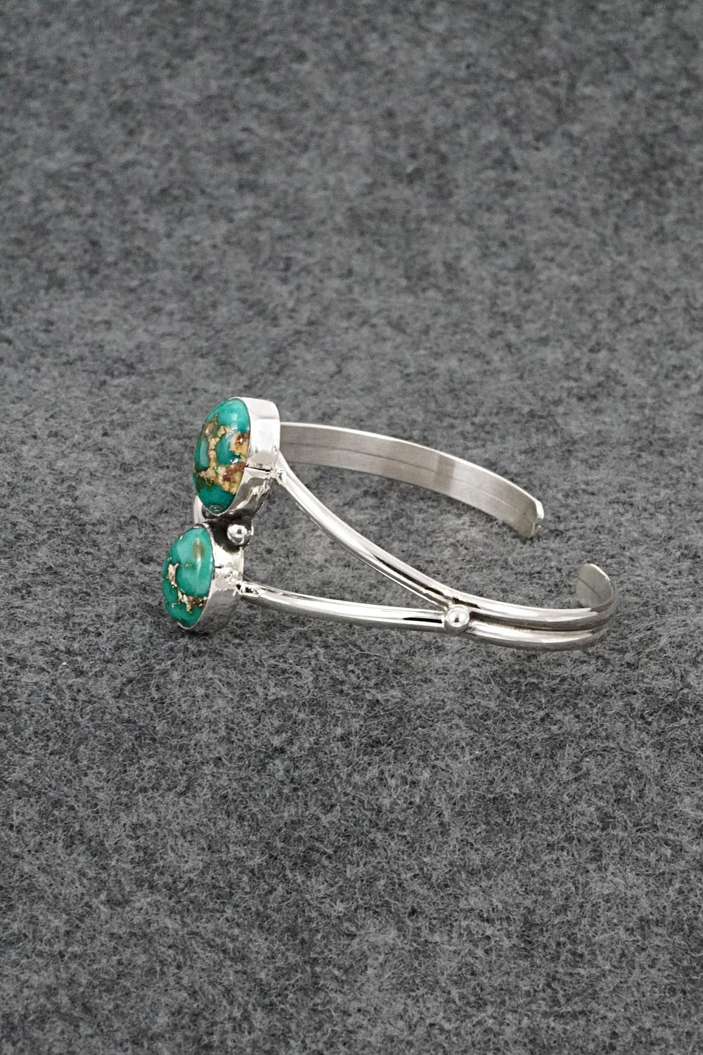 Turquoise & Sterling Silver Bracelet - Eugene Gruber