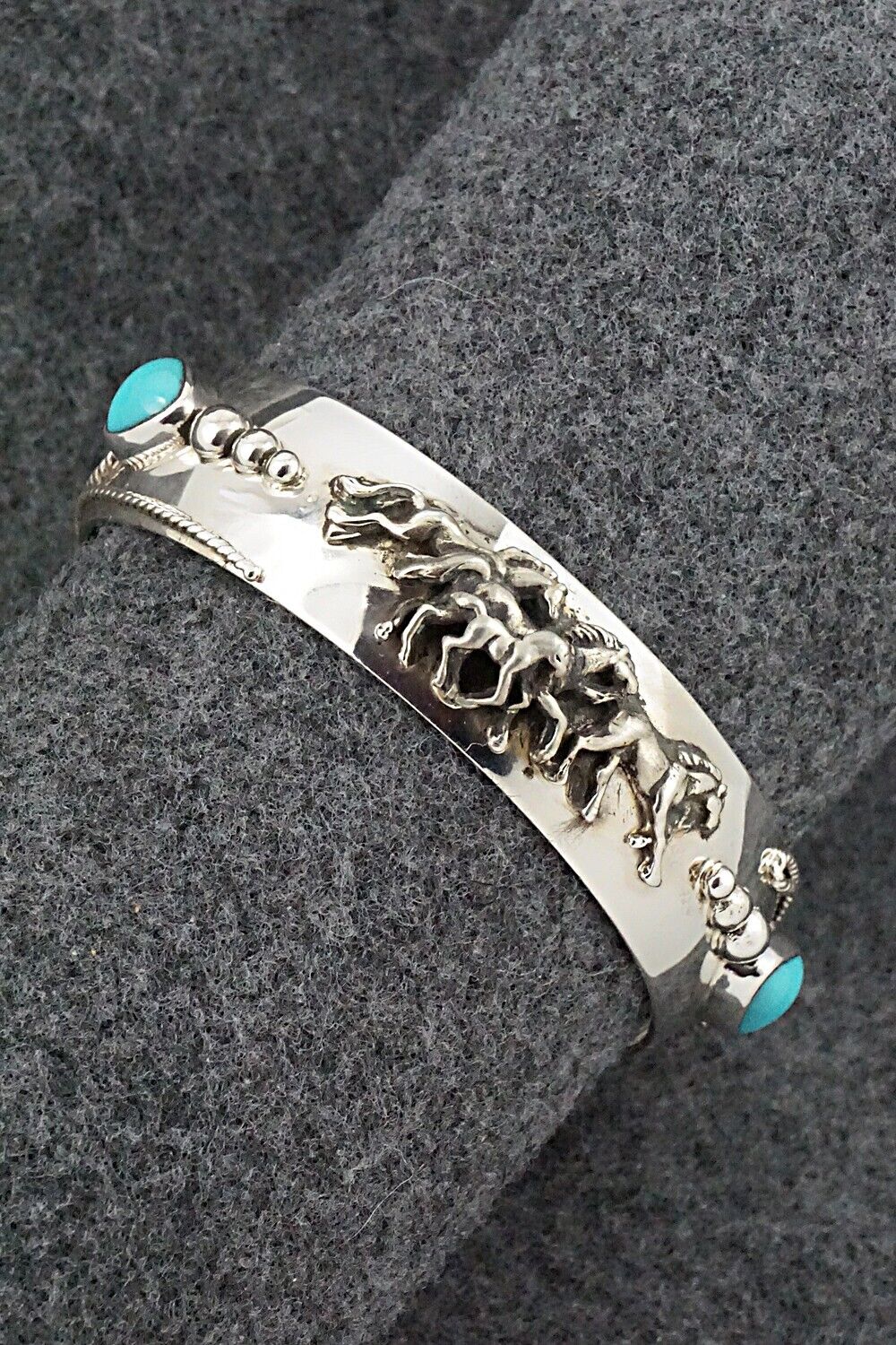 Turquoise & Sterling Silver Bracelet - Bobby Platero