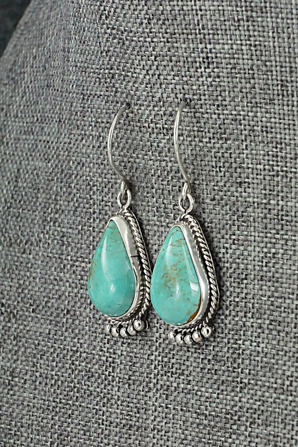 Turquoise & Sterling Silver Earrings - Rena Begay