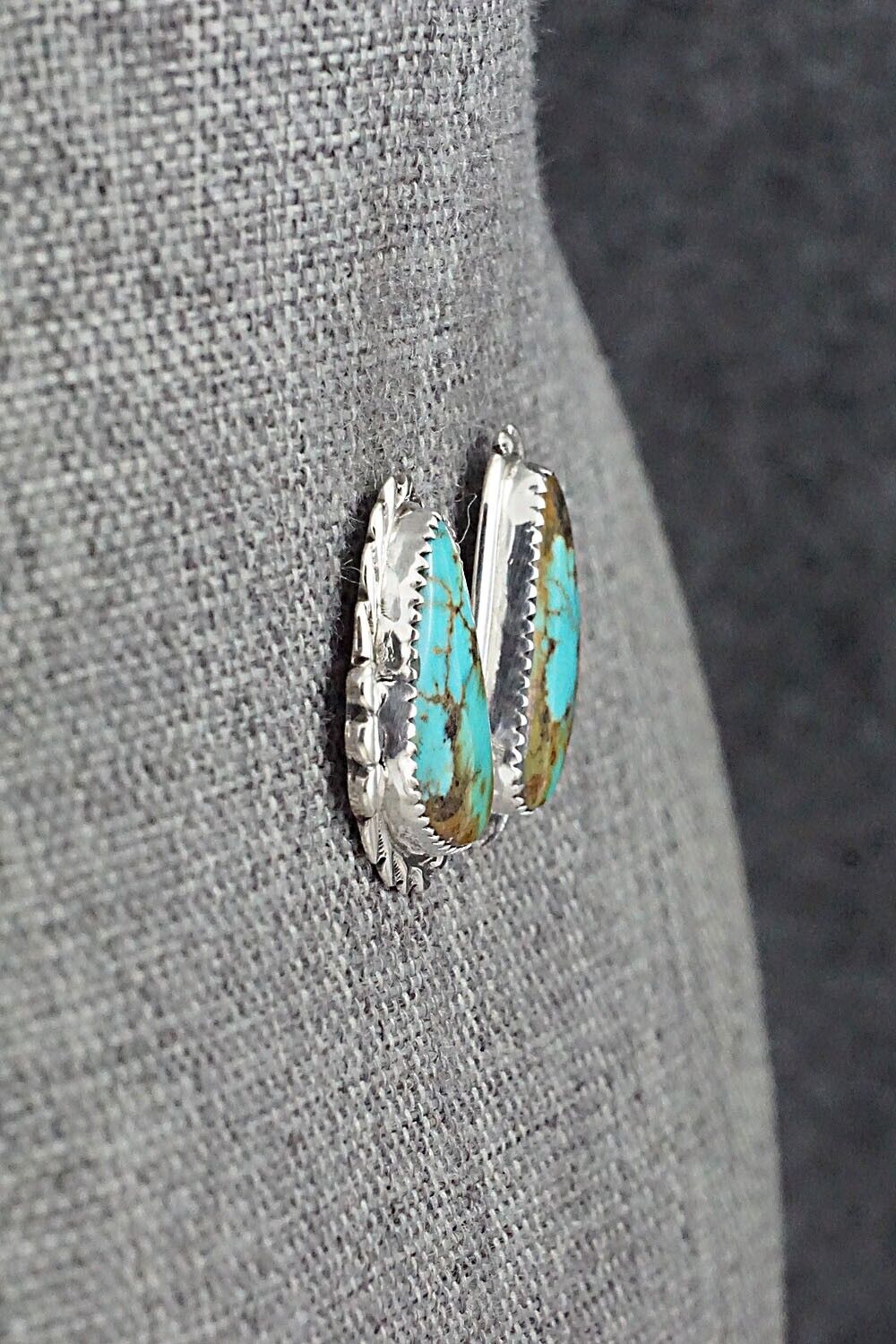 Turquoise and Sterling Silver Earrings - Delores Cadman