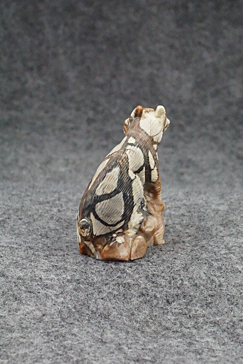 Bobcat and Rabbit Zuni Fetish Carving - Lance Cheama