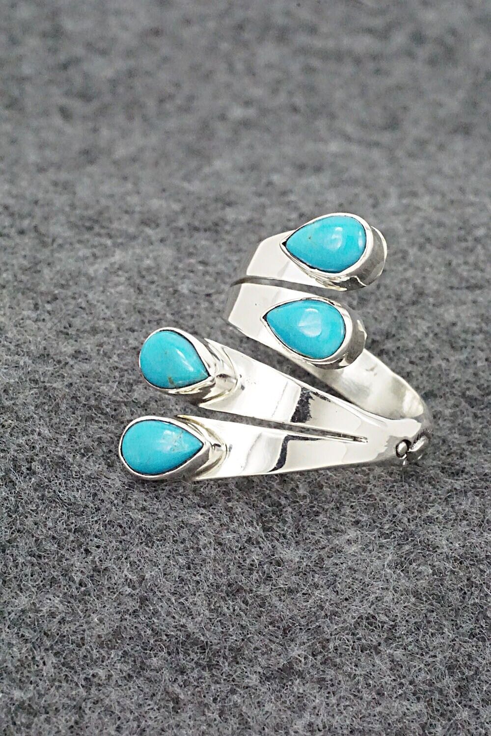 Turquoise & Sterling Silver Ring - Thomas Yazzie - Size 8.5