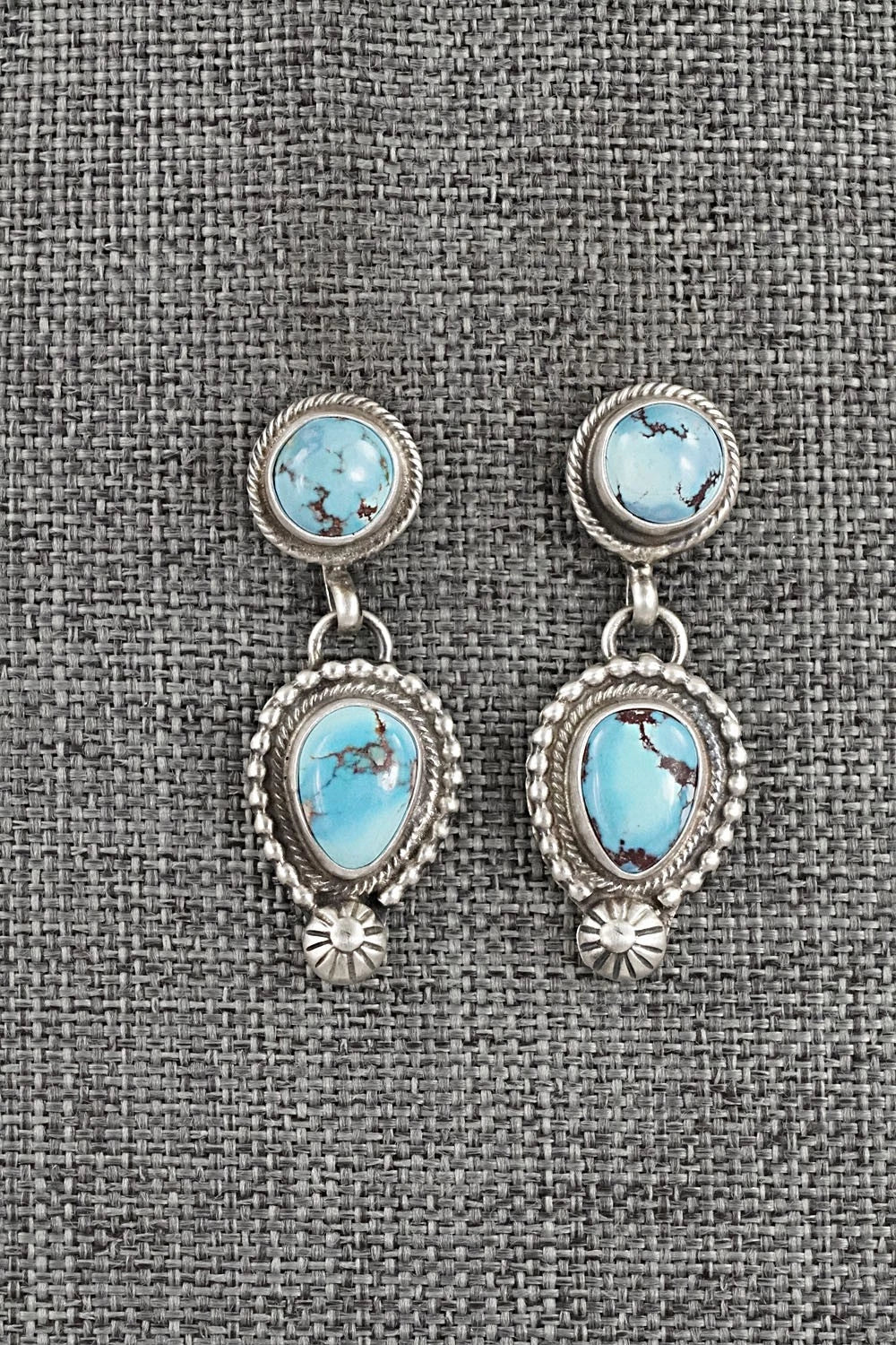 Turquoise & Sterling Silver Necklace and Earrings Set - Kathleen Livingston