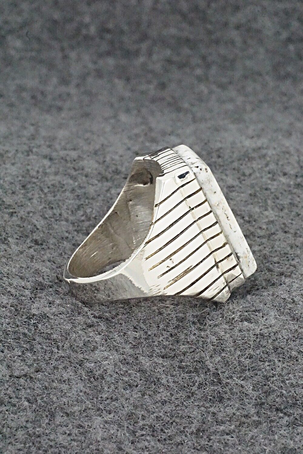 White Buffalo & Sterling Silver Ring - Trevor Jack - Size 11.5