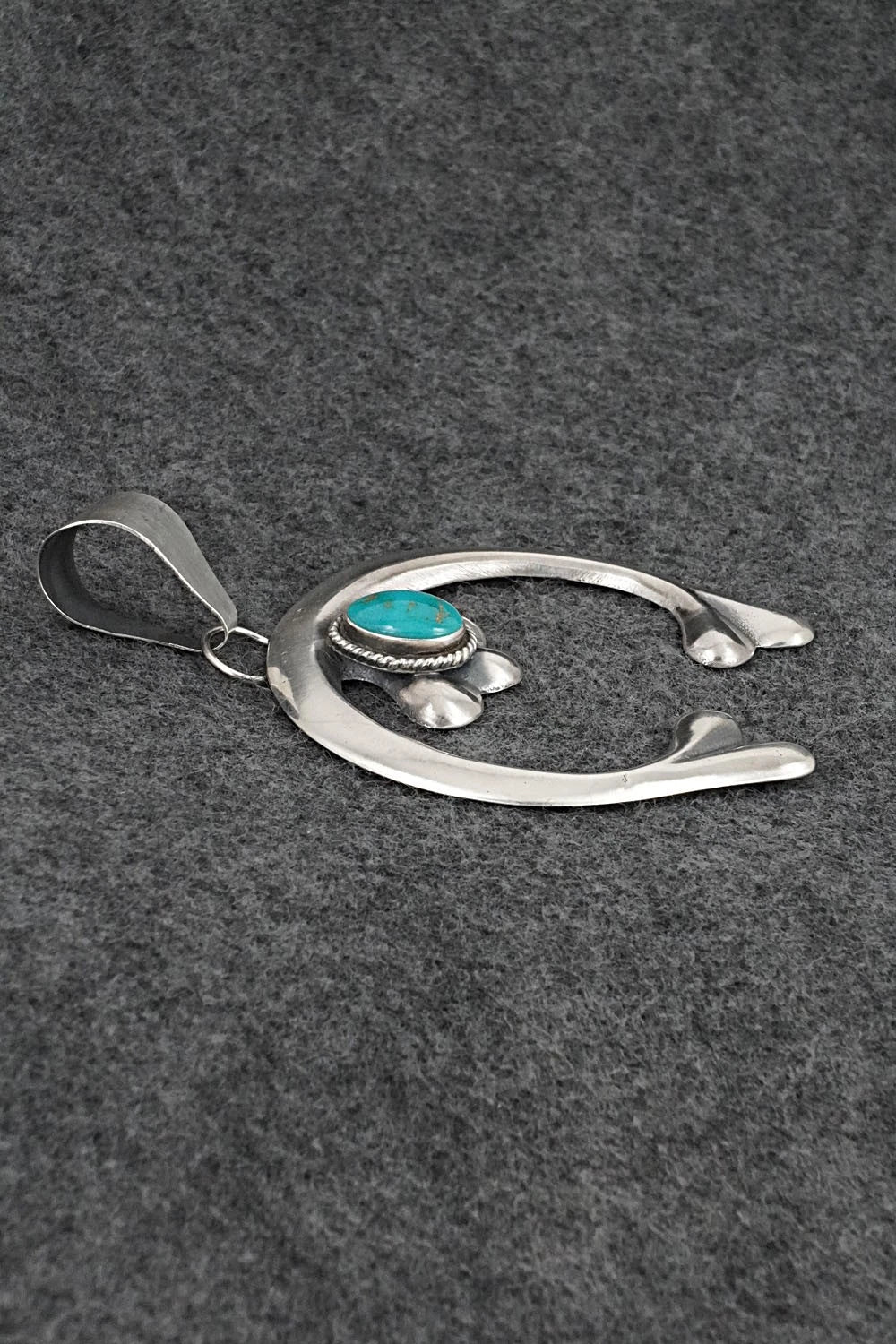 Turquoise & Sterling Silver Pendant - Eugene Gruber