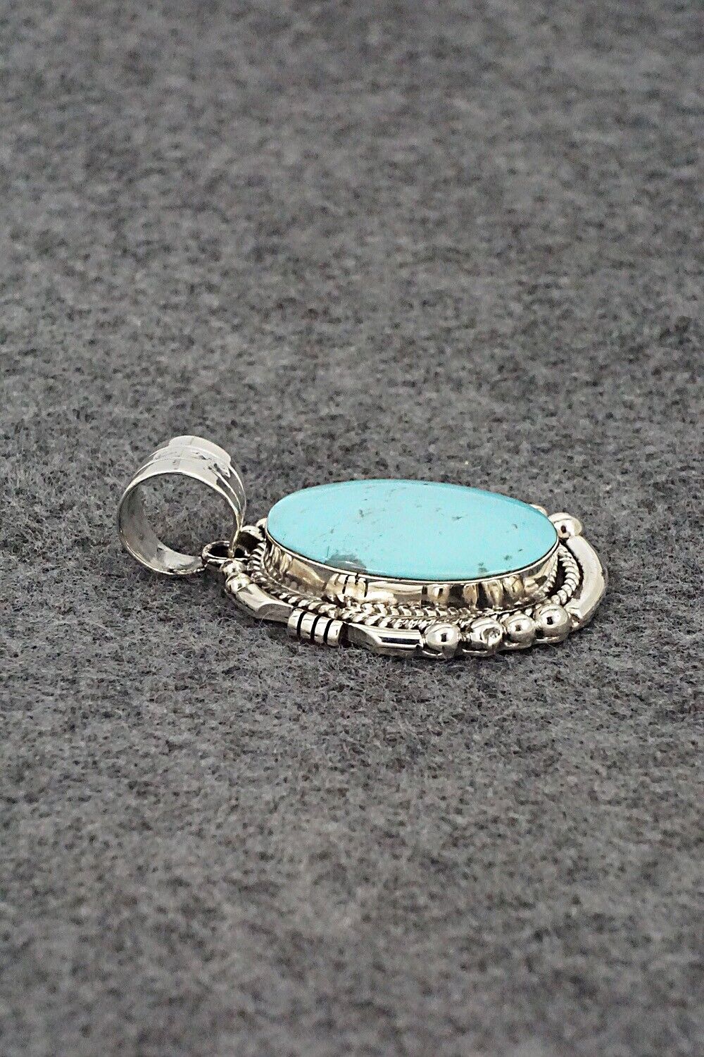 Turquoise & Sterling Silver Pendant - Charlene Yazzie