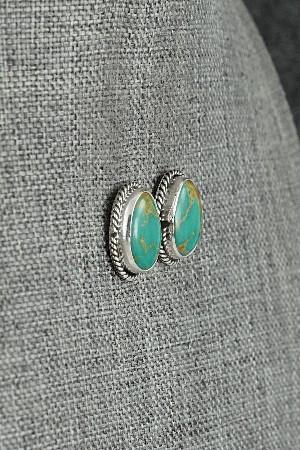 Turquoise & Sterling Silver Earrings - Rosemary Saunders