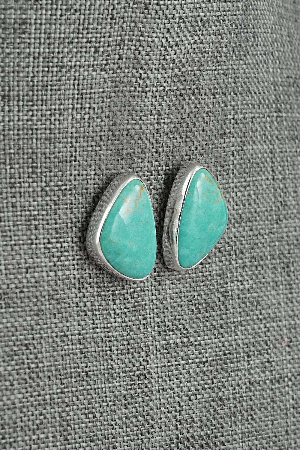 Turquoise & Sterling Silver Earrings - Eugene Gruber