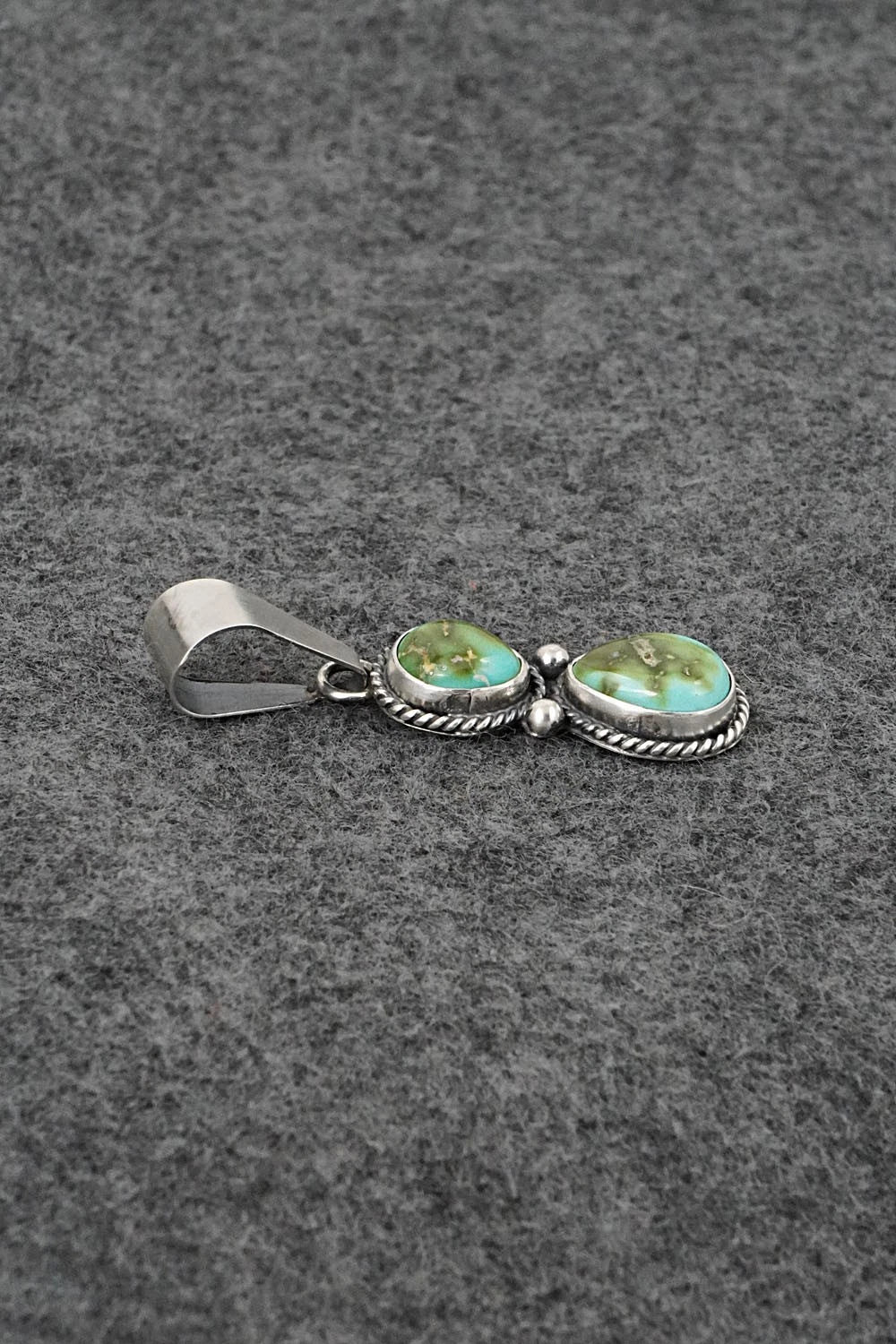 Turquoise & Sterling Silver Pendant - Eugene Gruber