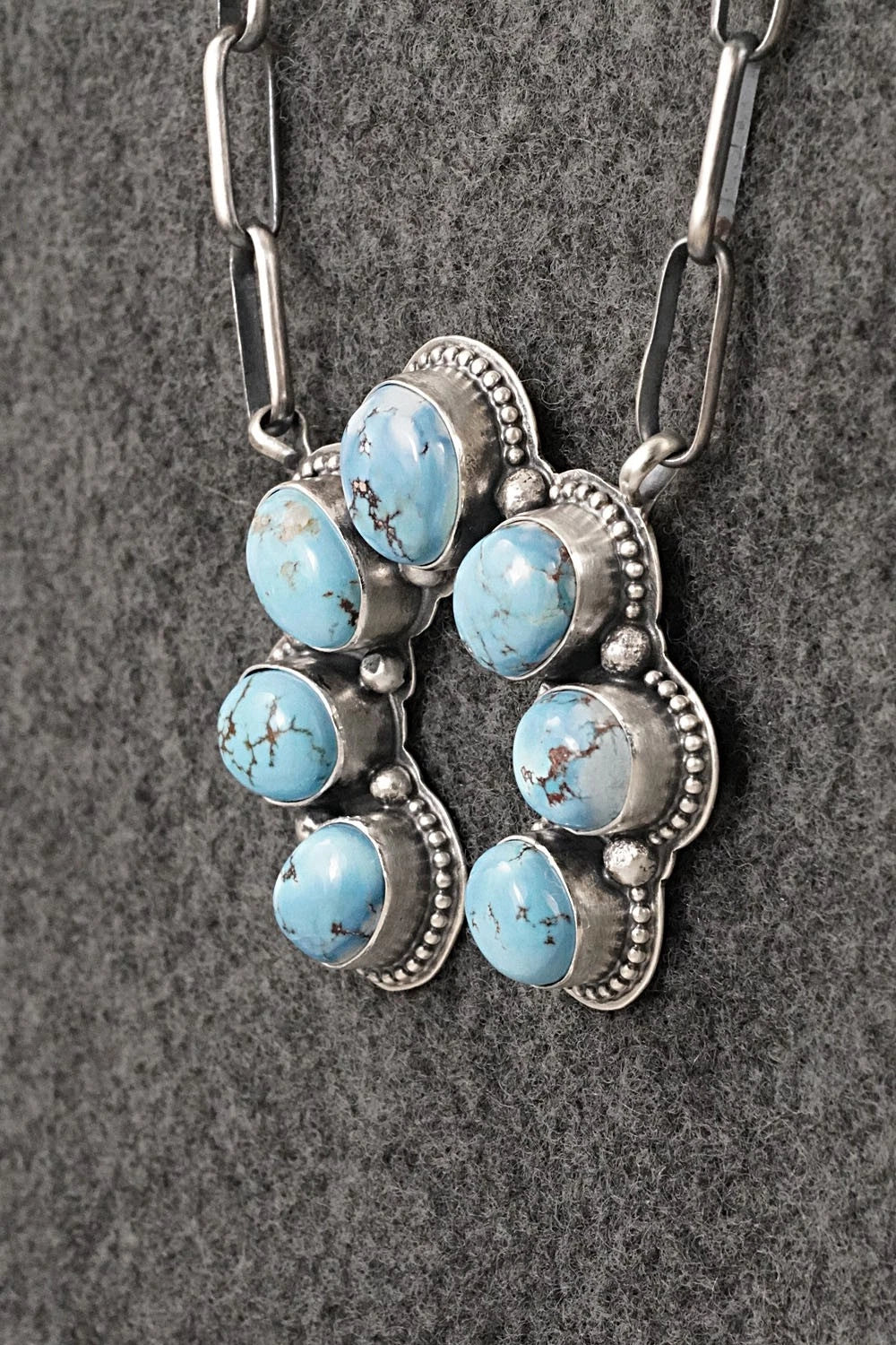 Turquoise & Sterling Silver Necklace - Darrin Livingston