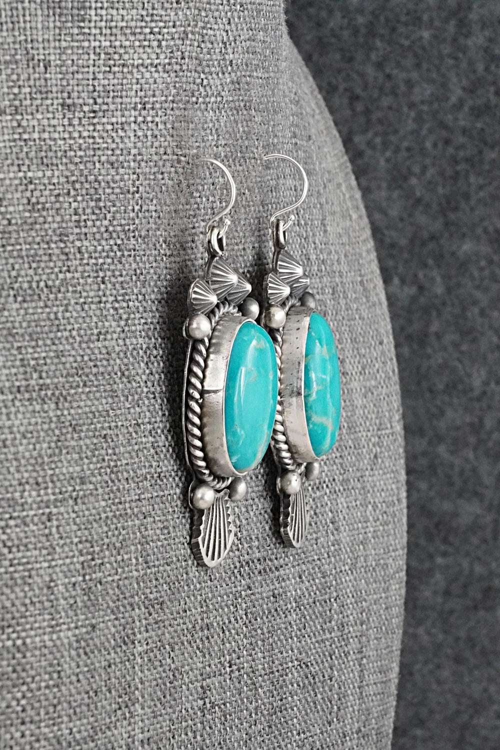 Turquoise & Sterling Silver Earrings - Michael Calladitto
